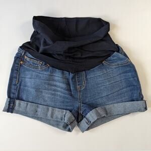 Celebrity Pink Maternity Cuffed Denim Shorts Sz Large